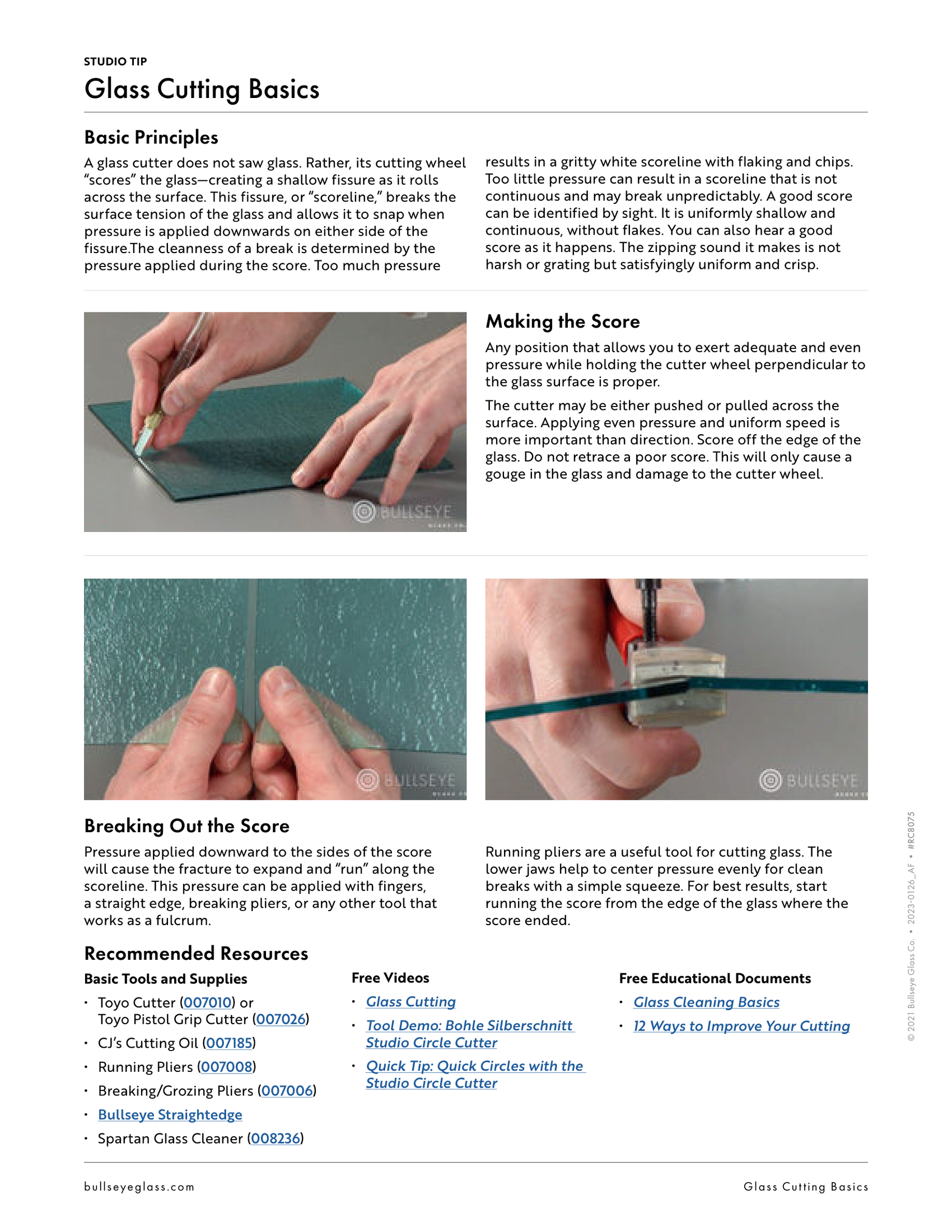 Glass Cutting Basics — Educational PDF